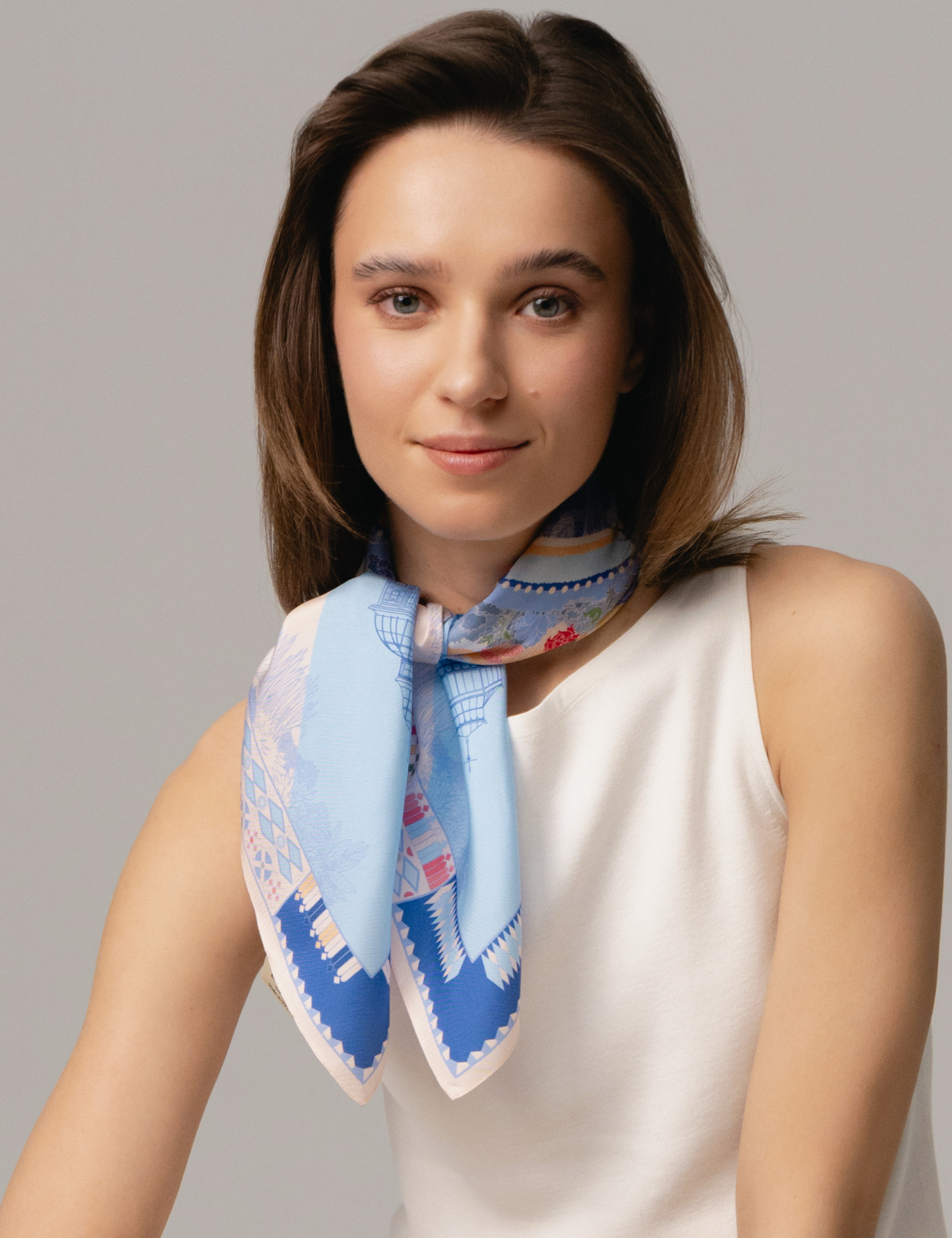 Картинка Шовкова хустина «Garden Blue»